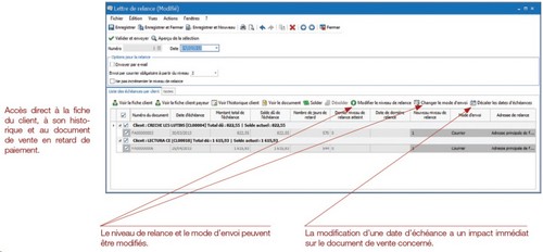 Tableau relance client